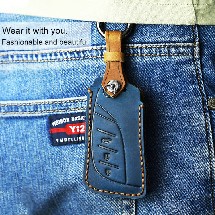 For Lexus New Style Car Cowhide Leather Key Protective Cover Key Case (Brown) - Car Key Cases by buy2fix | Online Shopping UK | buy2fix