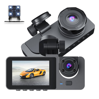A2 Triple Lens Car Dash Camera Driving Recorder(Black) by buy2fix
