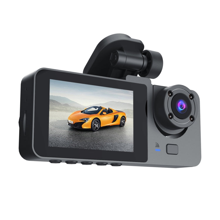 A2 Triple Lens Car Dash Camera Driving Recorder(Black) by buy2fix