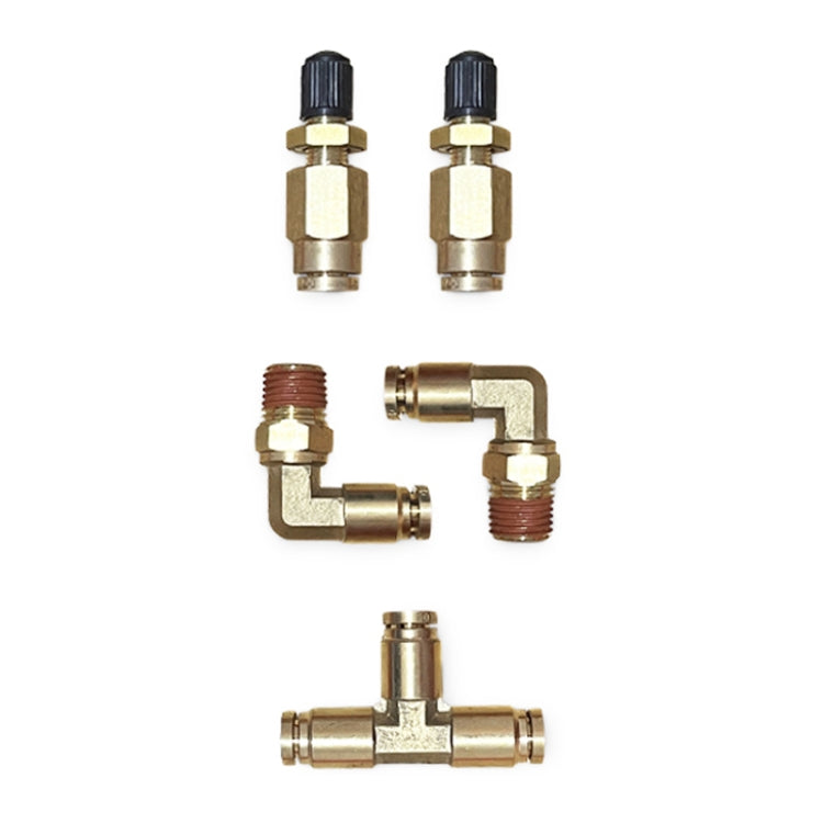 18 Feet 1/4 inch Air Hose Pipe Tube Kit with 1/4 NPT Elbow Fitting - Engine Fittings by buy2fix | Online Shopping UK | buy2fix