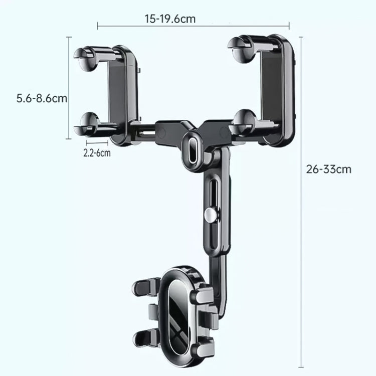 Snap-on Rearview Mirror Car Phone Holder In-Car Navigation Bracket - Universal Car Holders by buy2fix | Online Shopping UK | buy2fix