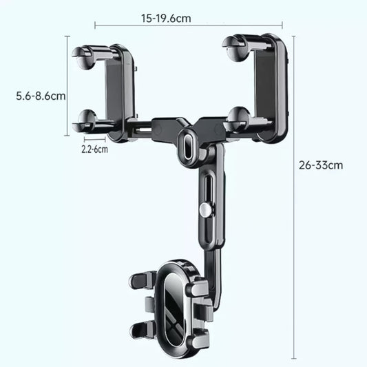 Snap-on Rearview Mirror Car Phone Holder In-Car Navigation Bracket - Universal Car Holders by buy2fix | Online Shopping UK | buy2fix