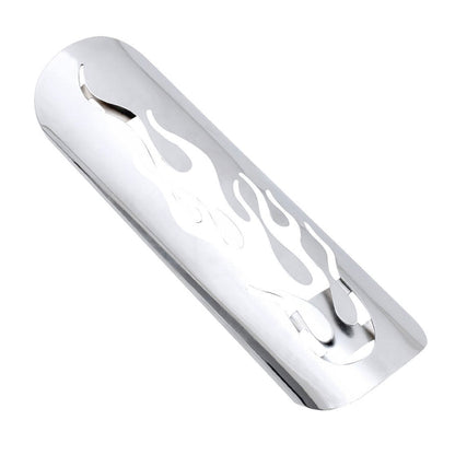 Motorcycle Modification Accessories Universal Retro Exhaust Pipe Heat Shield (Silver) - Others by buy2fix | Online Shopping UK | buy2fix