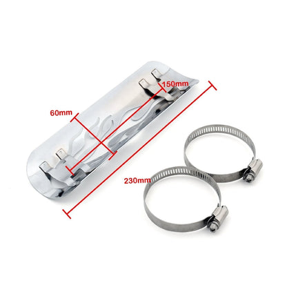 Motorcycle Modification Accessories Universal Retro Exhaust Pipe Heat Shield (Silver) - Others by buy2fix | Online Shopping UK | buy2fix