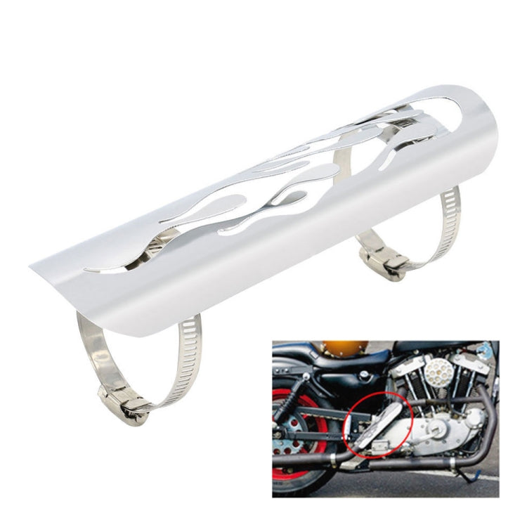 Motorcycle Modification Accessories Universal Retro Exhaust Pipe Heat Shield (Silver) - Others by buy2fix | Online Shopping UK | buy2fix