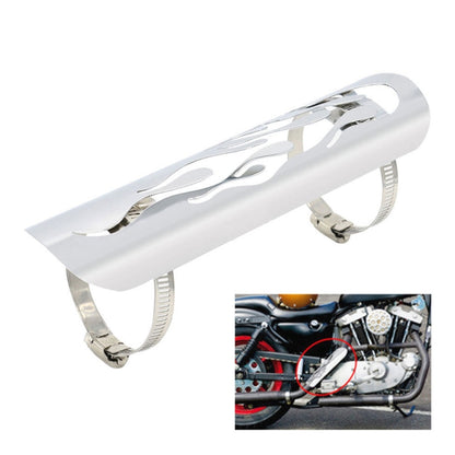 Motorcycle Modification Accessories Universal Retro Exhaust Pipe Heat Shield (Silver) - Others by buy2fix | Online Shopping UK | buy2fix