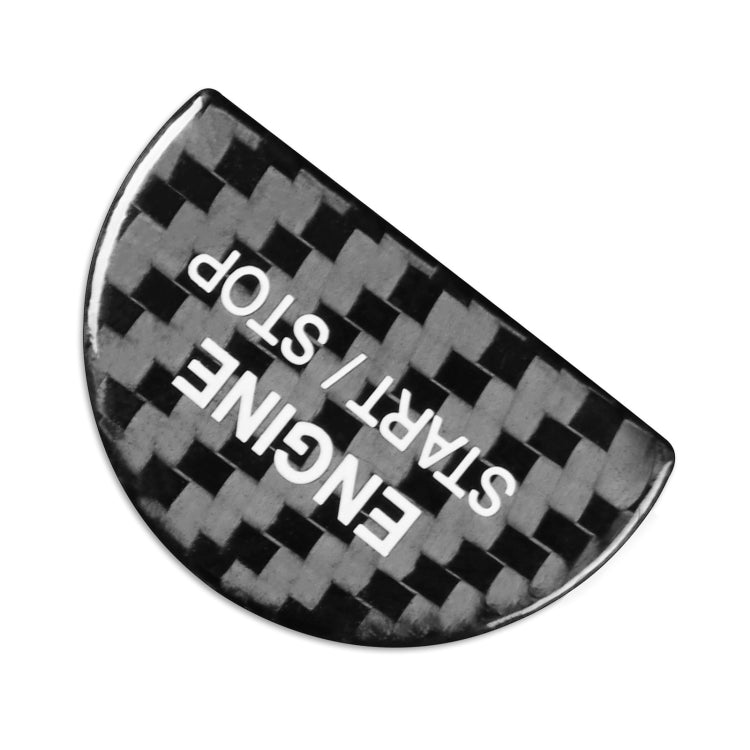 For Mercedes-Benz C/S Class 2022 Style Car Carbon Fiber One-click Start Button Decorative Sticker,Left and Right Drive Universal (Black) - Car Interior Mouldings by buy2fix | Online Shopping UK | buy2fix