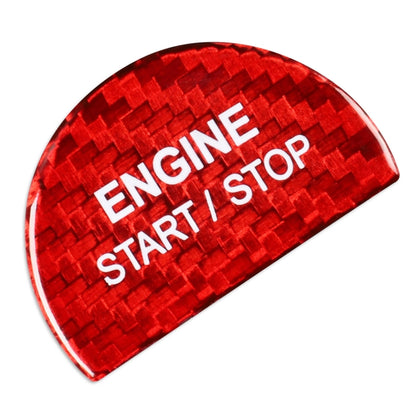 For Mercedes-Benz C/S Class 2022 Style Car Carbon Fiber One-click Start Button Decorative Sticker,Left and Right Drive Universal (Red) - Car Interior Mouldings by buy2fix | Online Shopping UK | buy2fix