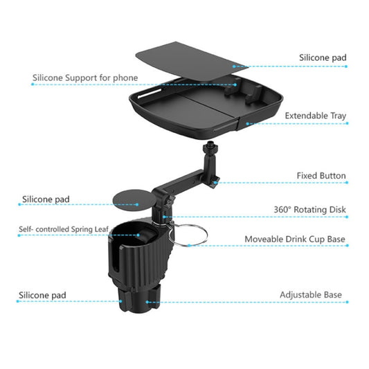 Car Beverage Table Food Rack Mobile Phone Holder - Universal Car Holders by buy2fix | Online Shopping UK | buy2fix