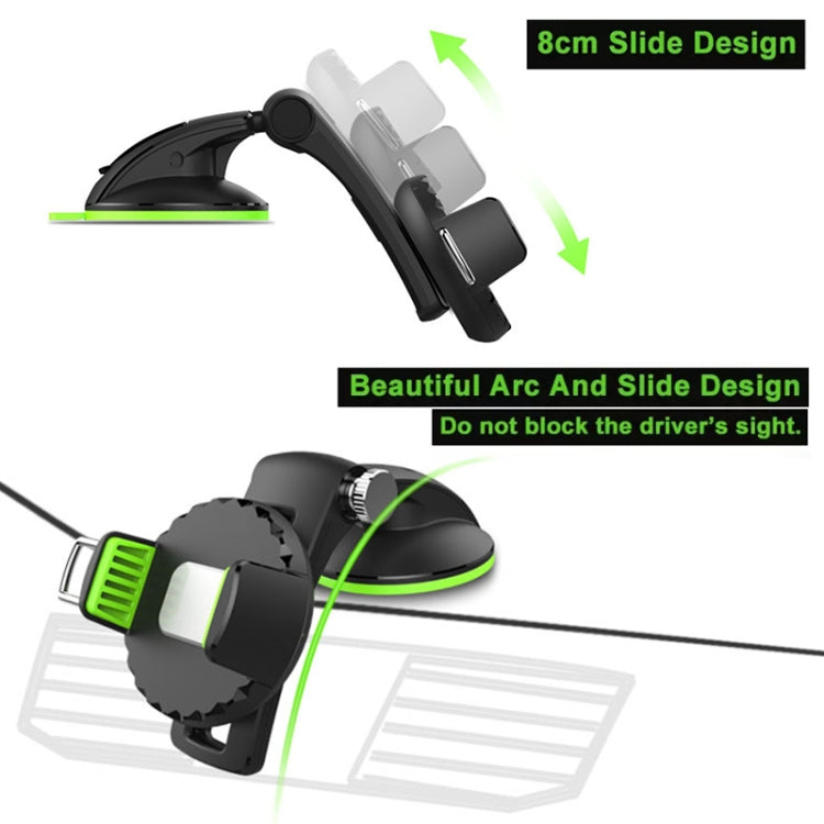 Multifunctional Car Center Console Dashboard Suction Cup Phone Holder (Green) - Universal Car Holders by buy2fix | Online Shopping UK | buy2fix