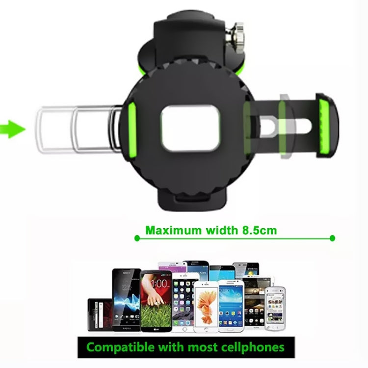 Multifunctional Car Center Console Dashboard Suction Cup Phone Holder (Black) - Universal Car Holders by buy2fix | Online Shopping UK | buy2fix
