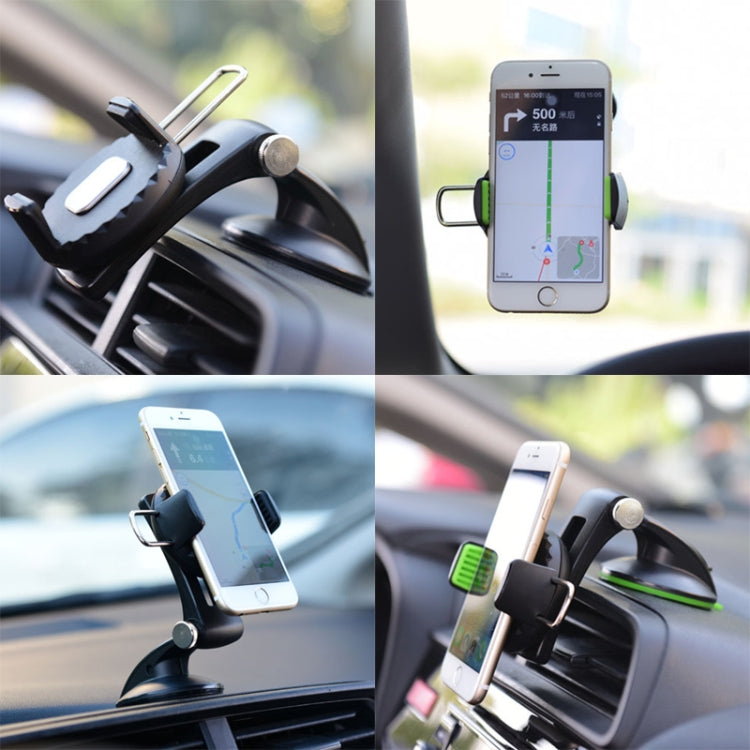 Multifunctional Car Center Console Dashboard Suction Cup Phone Holder (Black) - Universal Car Holders by buy2fix | Online Shopping UK | buy2fix