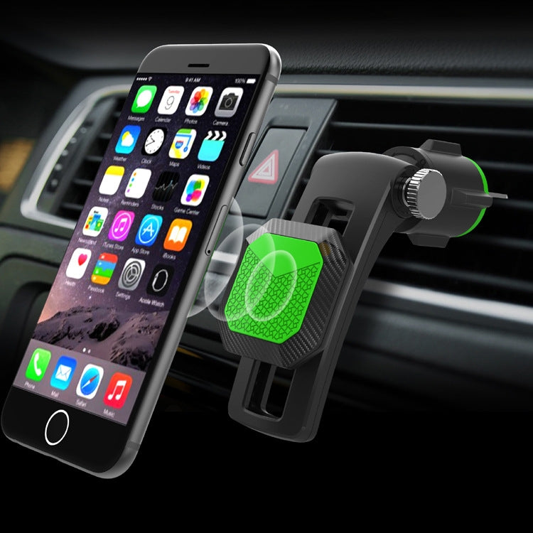 Multifunctional Car Air Conditioner Air Outlet Magnetic Phone Holder (Green) - Universal Car Holders by buy2fix | Online Shopping UK | buy2fix
