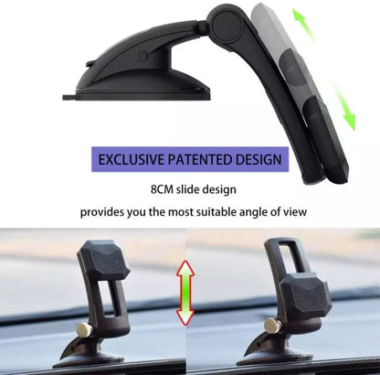 Multifunctional Car Center Console Dashboard Suction Cup Magnetic Phone Holder (Black) - Universal Car Holders by buy2fix | Online Shopping UK | buy2fix