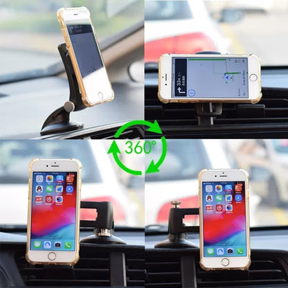 Multifunctional Car Center Console Dashboard Suction Cup Magnetic Phone Holder (Black) - Universal Car Holders by buy2fix | Online Shopping UK | buy2fix