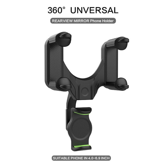 Car Rear Mirror Navigation Phone Holder (Green) - Universal Car Holders by buy2fix | Online Shopping UK | buy2fix