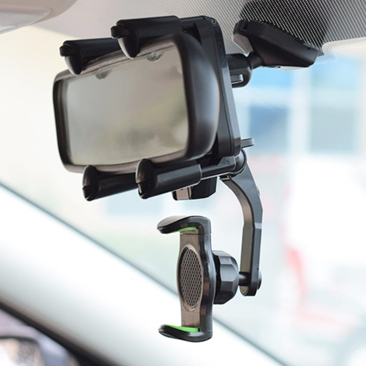 Car Rear Mirror Navigation Phone Holder (Green) - Universal Car Holders by buy2fix | Online Shopping UK | buy2fix