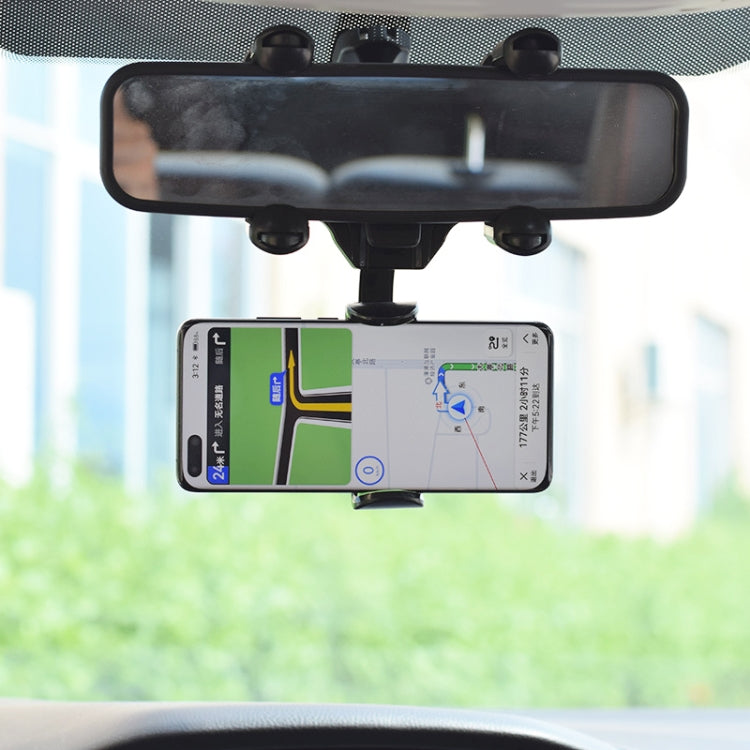 Car Rear Mirror Navigation Phone Holder (Green) - Universal Car Holders by buy2fix | Online Shopping UK | buy2fix