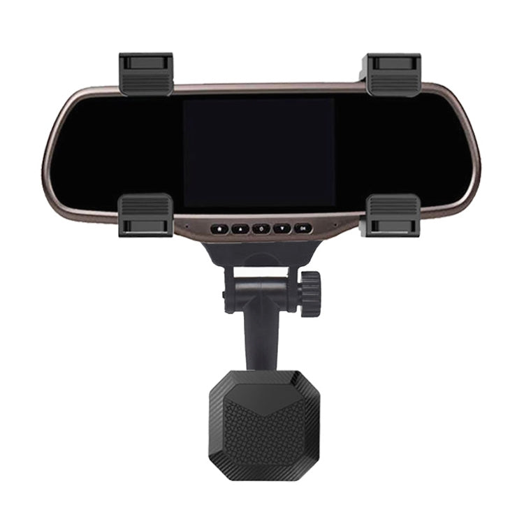 Carbon Fiber Strong Magnet Car Rear Mirror Navigation Phone Holder - Universal Car Holders by buy2fix | Online Shopping UK | buy2fix