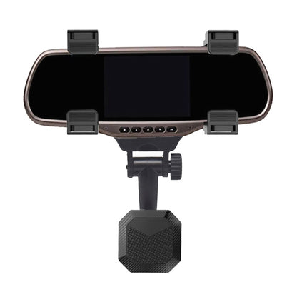 Carbon Fiber Strong Magnet Car Rear Mirror Navigation Phone Holder - Universal Car Holders by buy2fix | Online Shopping UK | buy2fix