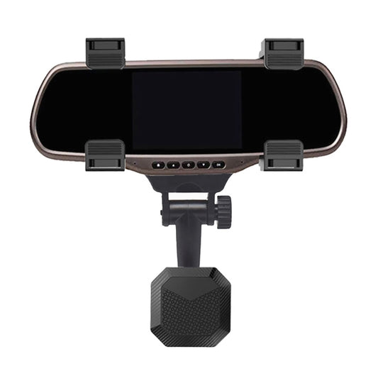 Carbon Fiber Strong Magnet Car Rear Mirror Navigation Phone Holder - Universal Car Holders by buy2fix | Online Shopping UK | buy2fix