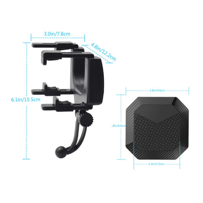 Carbon Fiber Strong Magnet Car Rear Mirror Navigation Phone Holder - Universal Car Holders by buy2fix | Online Shopping UK | buy2fix