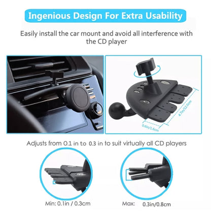 Car Magnetic CD Port Mobile Phone Navigation Holder - Universal Car Holders by buy2fix | Online Shopping UK | buy2fix