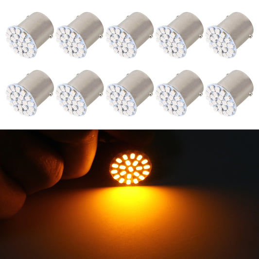 10pcs 1156 DC12V 1.2W Car Turn Signal Light (Yellow Light) - Arrow Turn Lights by buy2fix | Online Shopping UK | buy2fix