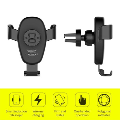 Car Wireless Charger Multifunctional Mobile Phone Wireless Charger Stand (Black) - Wireless Charger Holders by buy2fix | Online Shopping UK | buy2fix