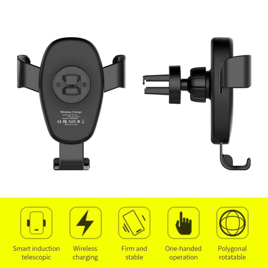 Car Wireless Charger Multifunctional Mobile Phone Wireless Charger Stand (Black) - Wireless Charger Holders by buy2fix | Online Shopping UK | buy2fix