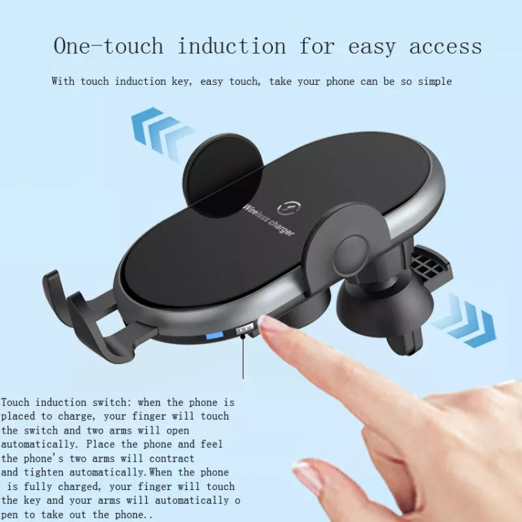 Car Smart Wireless Charger Phone Holder - Wireless Charger Holders by buy2fix | Online Shopping UK | buy2fix