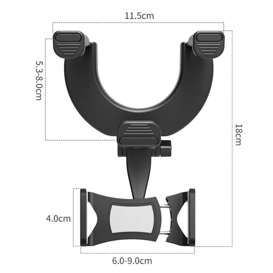 Car Rearview Mirror Phone Holder Universal Navigation Bracket - Universal Car Holders by buy2fix | Online Shopping UK | buy2fix