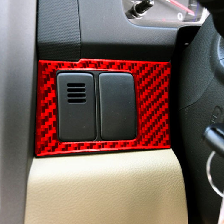 2 PCS Set for Honda CRV 2007-2011 Carbon Fiber Car Central Control Card Box Panel Decorative Sticker, Right Drive (Red) - Car Interior Mouldings by buy2fix | Online Shopping UK | buy2fix