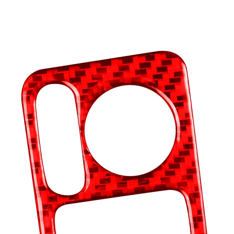 For Honda CRV 2007-2011 Car Carbon Fiber Rear Mirror Adjustment Switch Frame Decorative Sticker, Left Drive (Red) - Car Interior Mouldings by buy2fix | Online Shopping UK | buy2fix