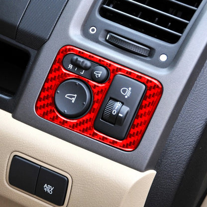 For Honda CRV 2007-2011 Car Carbon Fiber Rear Mirror Adjustment Switch Frame Decorative Sticker, Right Drive (Red) - Car Interior Mouldings by buy2fix | Online Shopping UK | buy2fix