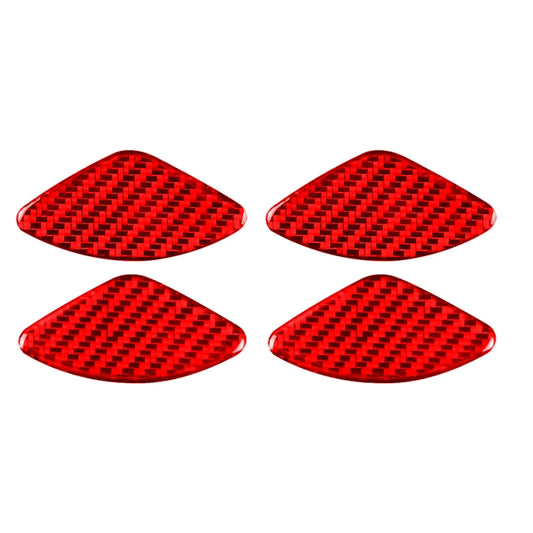 4 PCS Set for Honda CRV 2007-2011 Carbon Fiber Car Inner Door Bowl Patch Decorative Sticker,Left and Right Drive Universal(Red) - Car Interior Mouldings by buy2fix | Online Shopping UK | buy2fix