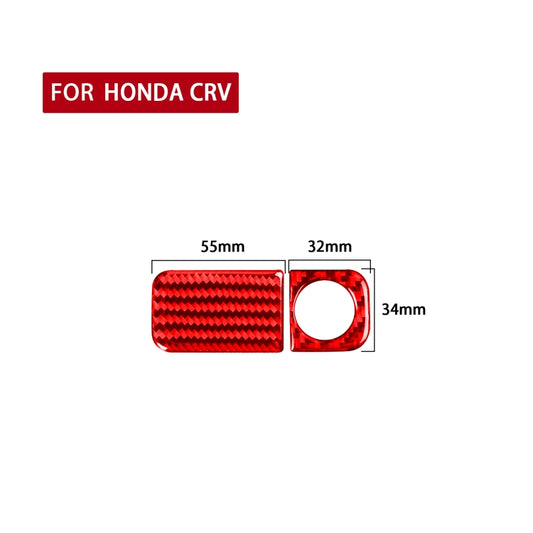 2 PCS Set for Honda CRV 2007-2011 Carbon Fiber Car Glove Box Opening Frame Decorative Sticker, Right Drive (Red) - Car Interior Mouldings by buy2fix | Online Shopping UK | buy2fix