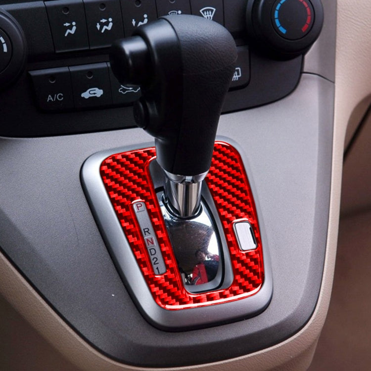 For Honda CRV 2007-2011 Carbon Fiber Car Gear Indicator Frame Decorative Sticker,Left Drive (Red) - Car Interior Mouldings by buy2fix | Online Shopping UK | buy2fix