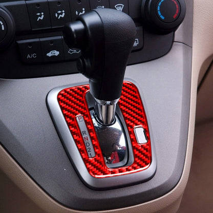 For Honda CRV 2007-2011 Carbon Fiber Car Gear Indicator Frame Decorative Sticker,Left Drive (Red) - Car Interior Mouldings by buy2fix | Online Shopping UK | buy2fix