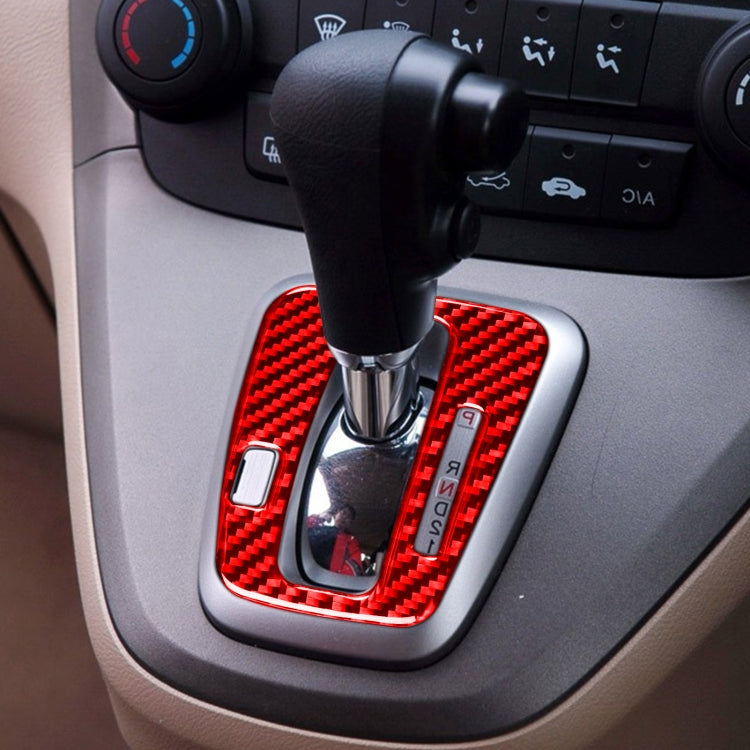 For Honda CRV 2007-2011 Carbon Fiber Car Gear Indicator Frame Decorative Sticker,Right Drive (Red) - Car Interior Mouldings by buy2fix | Online Shopping UK | buy2fix