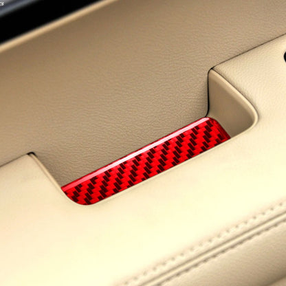 4 PCS Set for Honda CRV 2007-2011 Carbon Fiber Car Inner Armrest Gasket Decorative Sticker,Left and Right Drive Universal (Red) - Car Interior Mouldings by buy2fix | Online Shopping UK | buy2fix