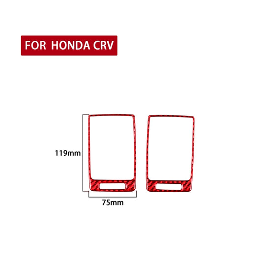 2 PCS Set for Honda CRV 2007-2011 Carbon Fiber Car Side Air Outlet Frame Decorative Sticker,Left and Right Drive Universal (Red) - Car Interior Mouldings by buy2fix | Online Shopping UK | buy2fix