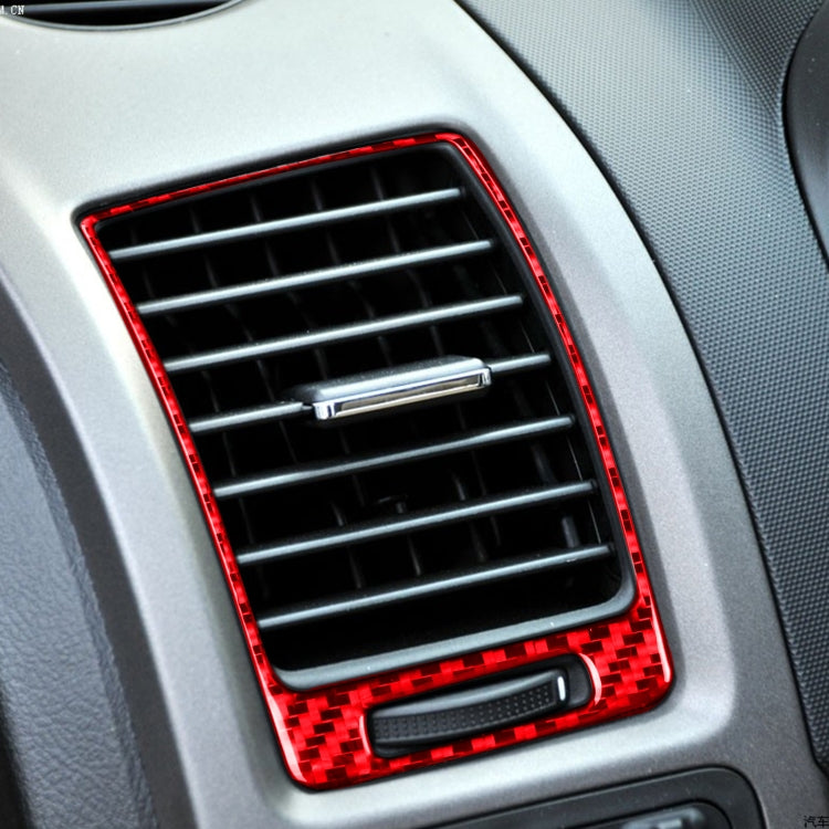 2 PCS Set for Honda CRV 2007-2011 Carbon Fiber Car Side Air Outlet Frame Decorative Sticker,Left and Right Drive Universal (Red) - Car Interior Mouldings by buy2fix | Online Shopping UK | buy2fix