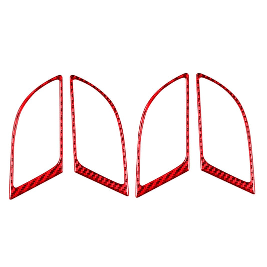 4 PCS Set for Honda CRV 2007-2011 Carbon Fiber Car Inner Handle Frame Decorative Sticker,Left and Right Drive Universal (Red) - Car Interior Mouldings by buy2fix | Online Shopping UK | buy2fix