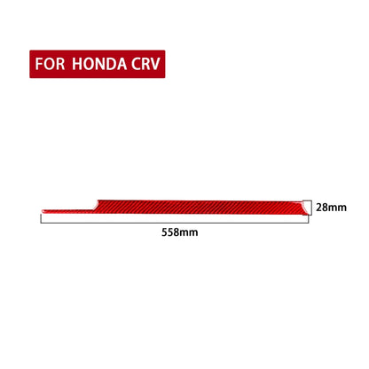 For Honda CRV 2007-2011 Carbon Fiber Car Co-pilot Center Control Trim Decorative Sticker,Right Drive (Red) - Car Interior Mouldings by buy2fix | Online Shopping UK | buy2fix