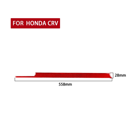 For Honda CRV 2007-2011 Carbon Fiber Car Co-pilot Center Control Trim Decorative Sticker,Right Drive (Red) - Car Interior Mouldings by buy2fix | Online Shopping UK | buy2fix