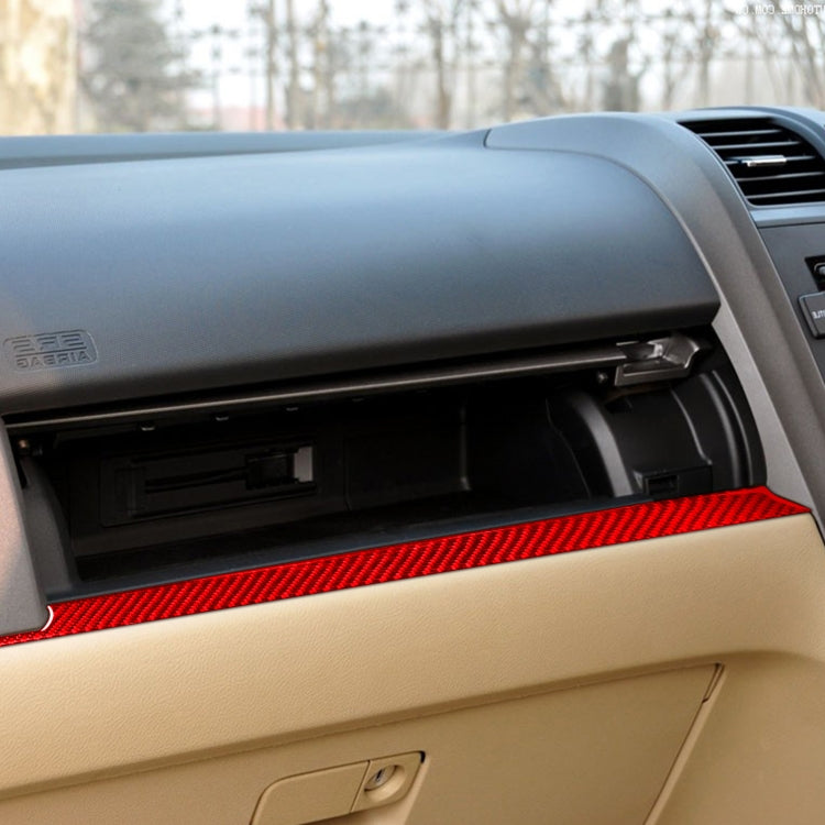 For Honda CRV 2007-2011 Carbon Fiber Car Co-pilot Center Control Trim Decorative Sticker,Right Drive (Red) - Car Interior Mouldings by buy2fix | Online Shopping UK | buy2fix