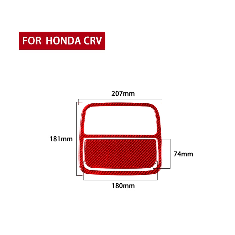2 PCS Set  for Honda CRV 2007-2011 Carbon Fiber Car Front Reading Light Panel Decorative Sticker,Left and Right Drive Universal (Red) - Car Interior Mouldings by buy2fix | Online Shopping UK | buy2fix