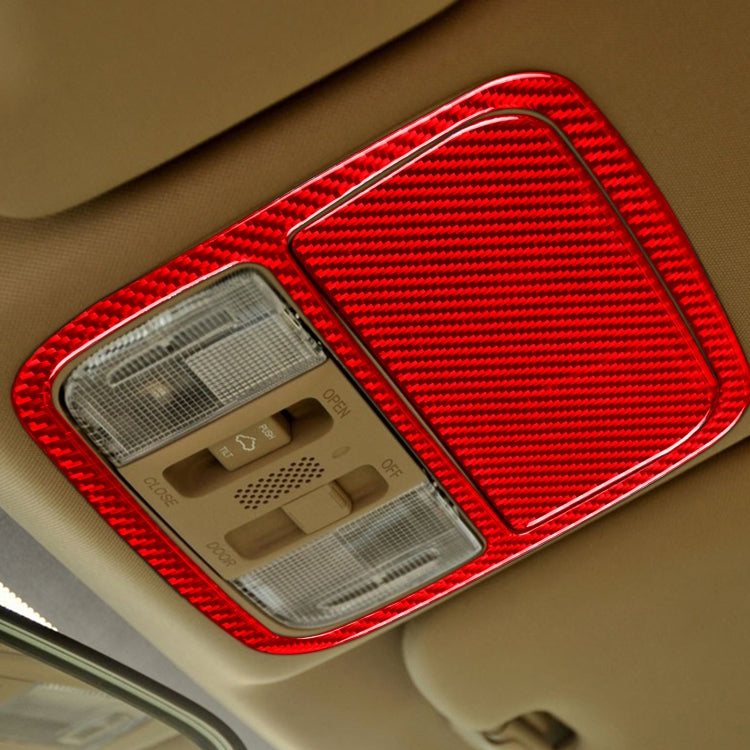 2 PCS Set  for Honda CRV 2007-2011 Carbon Fiber Car Front Reading Light Panel Decorative Sticker,Left and Right Drive Universal (Red) - Car Interior Mouldings by buy2fix | Online Shopping UK | buy2fix