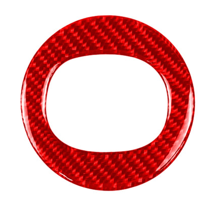 Car Carbon Fiber Steering Wheel Decorative Sticker for Mazda CX-5 2017-2018, Left and Right Drive (Red) - Car Interior Mouldings by buy2fix | Online Shopping UK | buy2fix